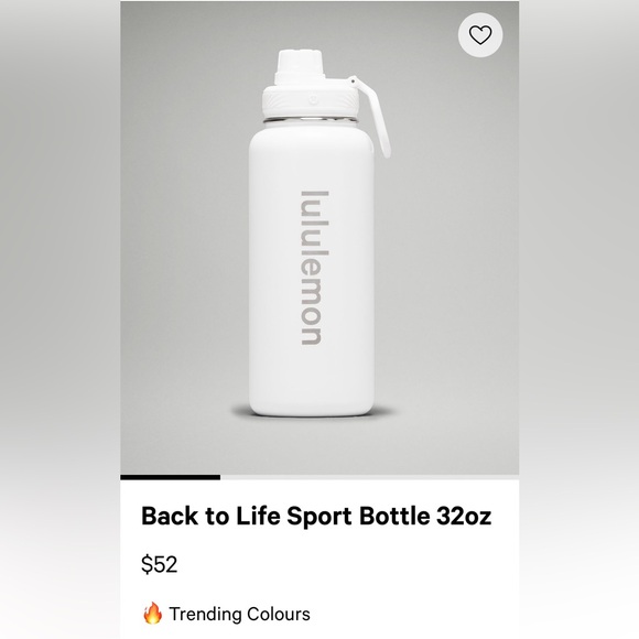 Lululemon Back to Life Sport Bottle 32oz White🤍be adventurous your drink is safe - Picture 1 of 11